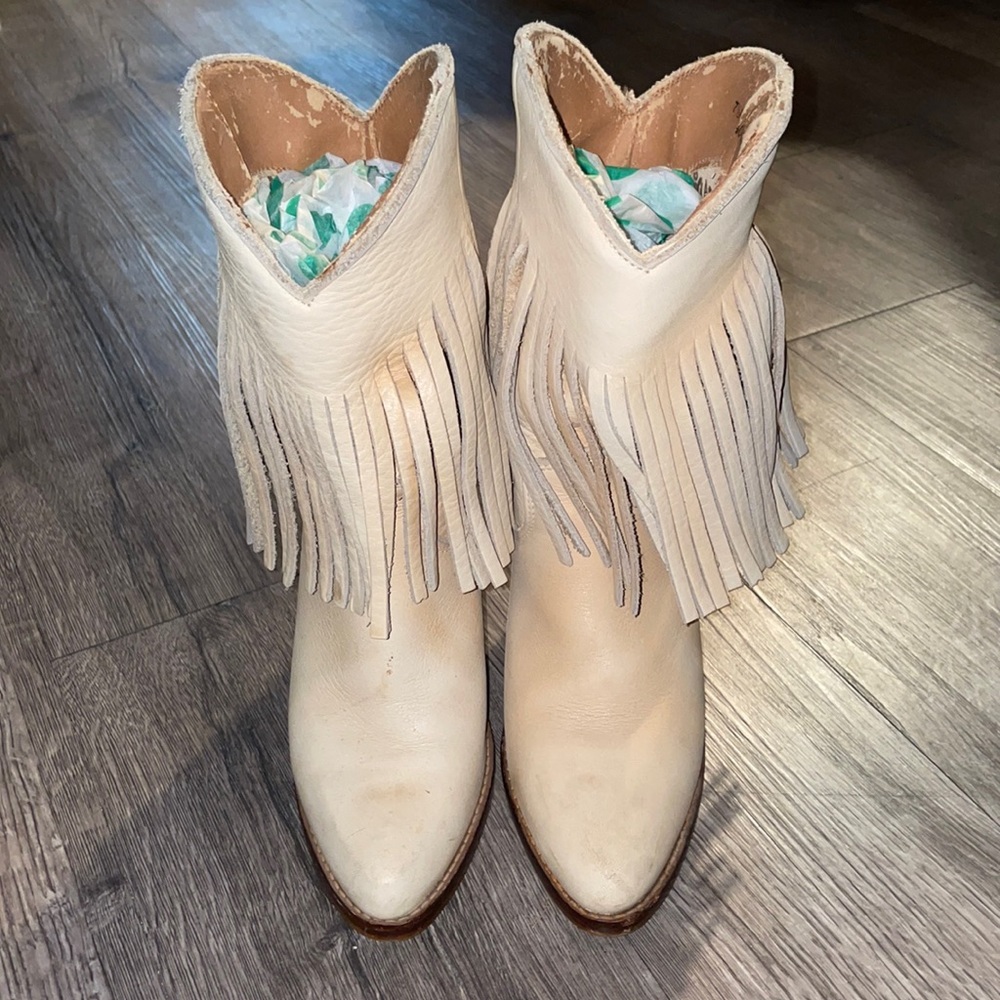 Vintage Leather Fringe Cowboy Boots